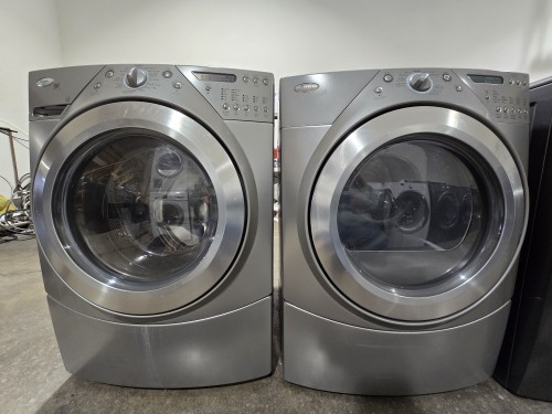 Refurbished Whirlpool Duet front loader washer and electric dryer set