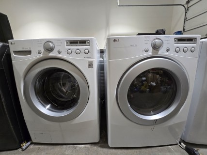 Refurbished LG front loader washer and electric dryer set $699