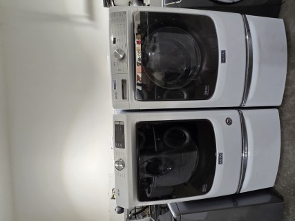 Refurbished  Maytag front loader washer and electric dryer set on Pedestals $799